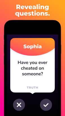 Screenshot Verità o bevi app